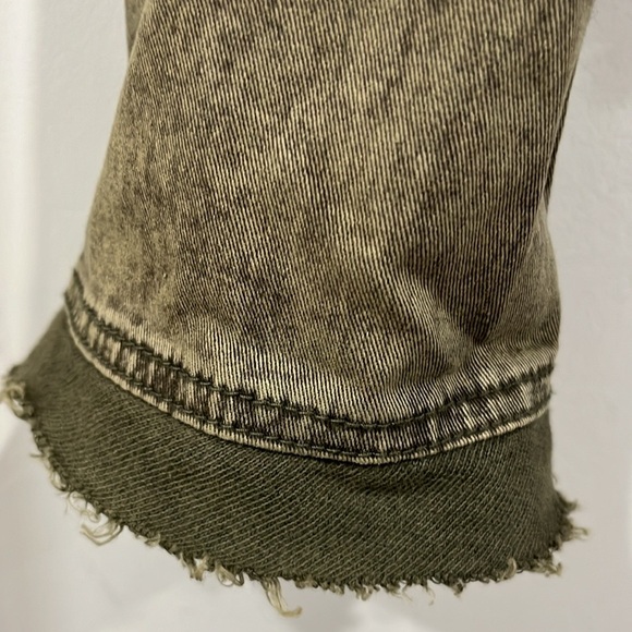 Free People Drape Collapsing Twill Moto Jacket In Olive Green size S - Picture 15 of 16